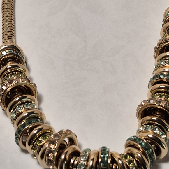 INC International Concepts Gold and Teal Necklace - Picture 5 of 11